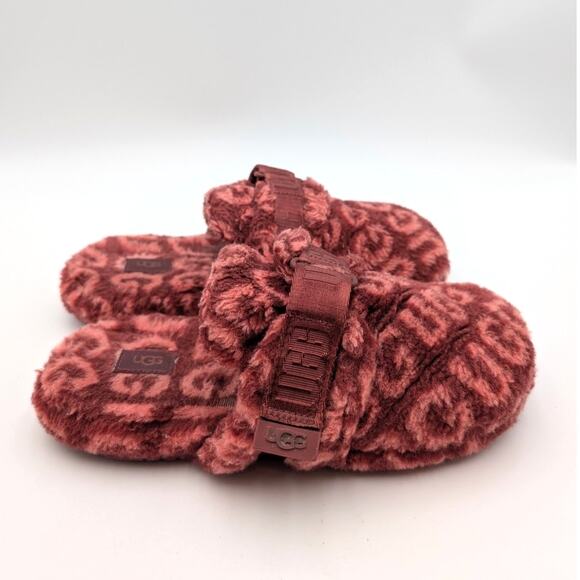 UGG Fluff It Pop Slide Cozy Slippers Shoes Men's Red Wine Terra Size US9 EU42 - Picture 3 of 12